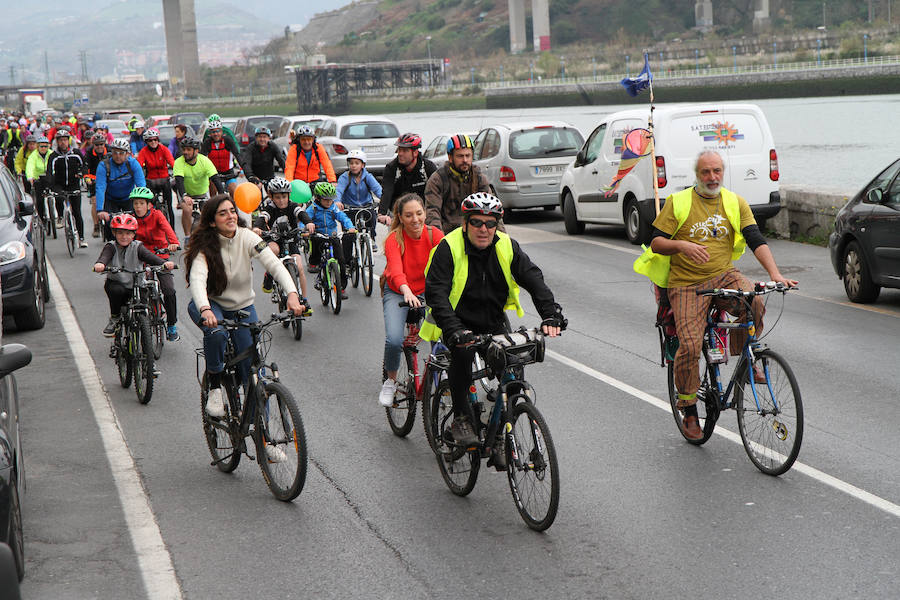 Una marcha para exigir un bidegorri entre Bilbao y Getxo