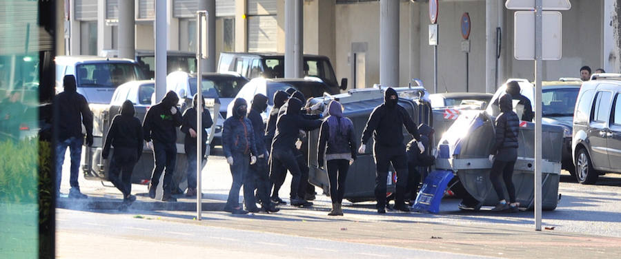 Altercados en el campus de la UPV de Leioa por la huelga
