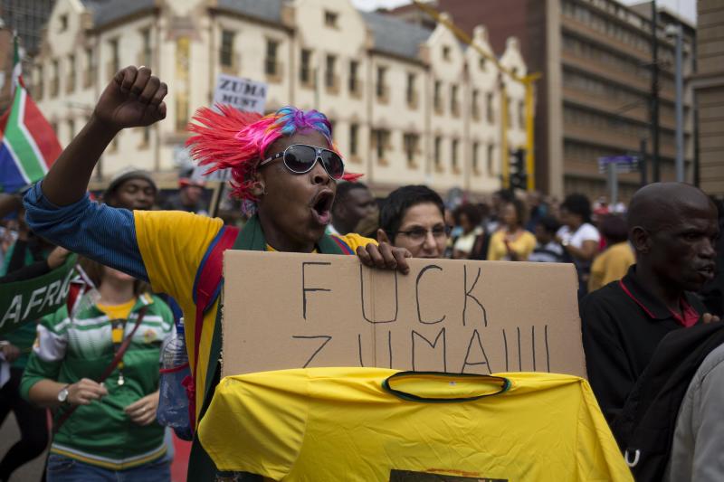 Cumpleaños con manifestaciones del presidente Jacob Zuma