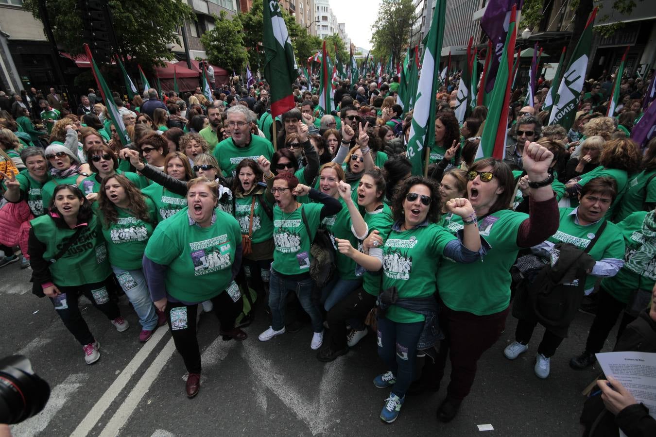 Manifestaciones por el Primero de Mayo en Bilbao