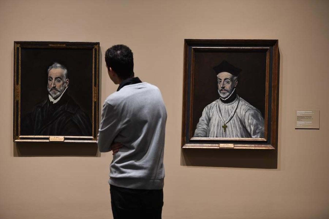 Retratos de El Greco expuestos en el Museo de Bellas Artes de Bilbao.