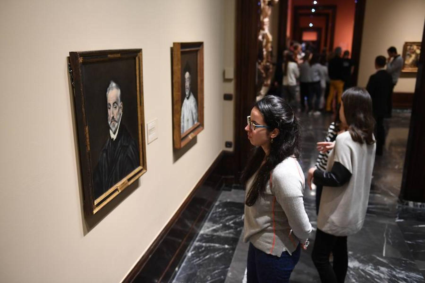 Retratos de El Greco expuestos en el Museo de Bellas Artes de Bilbao.