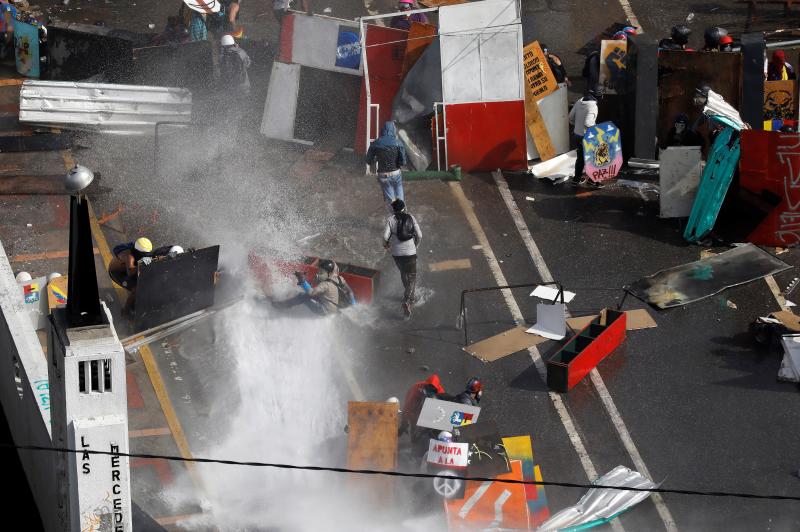 Gases lacrimógenos contra los opositores en Caracas