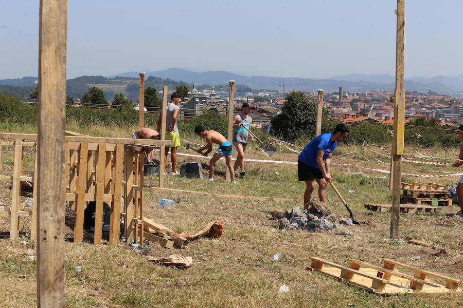 Getxo ya está preparando las txosnas para el concurso gastronómico más multitudinario, las paellas de Aixerrota 