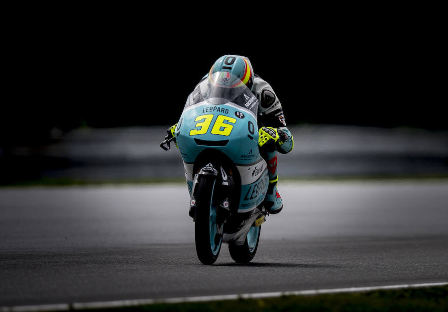 El piloto español de Moto3 Joan Mir, al volante de su Honda.