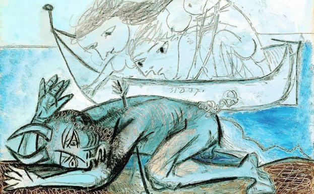 Obra de la exposición de Picasso, ‘Minotauros y matadores’, en la galería Gagosian de Londres (hasta el 25 de agosto).