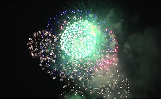 Los fuegos artificiales de los Hermanos Fernández el primer sábado de Aste Nagusia. 