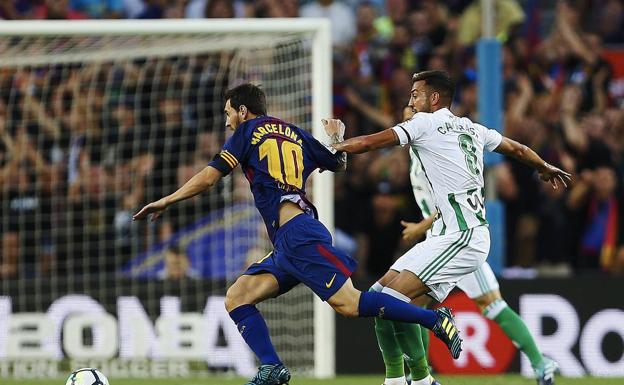 Leo Messi, durante el partido.
