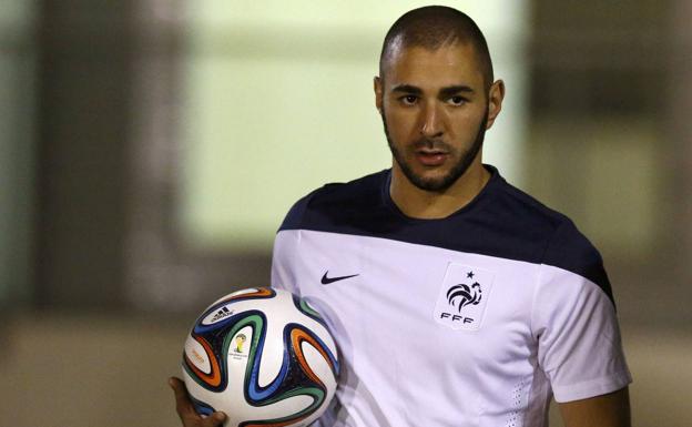 Benzema, en una convocatoria con Francia en 2014.