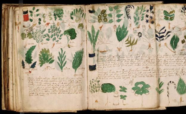 Algunas de las páginas del 'Manuscrito Voynich', aún sin traducir. 