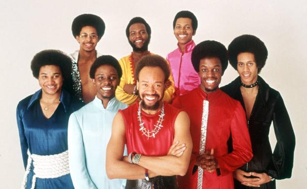 La banda Earth Wind & Fire en una foto de 1970.