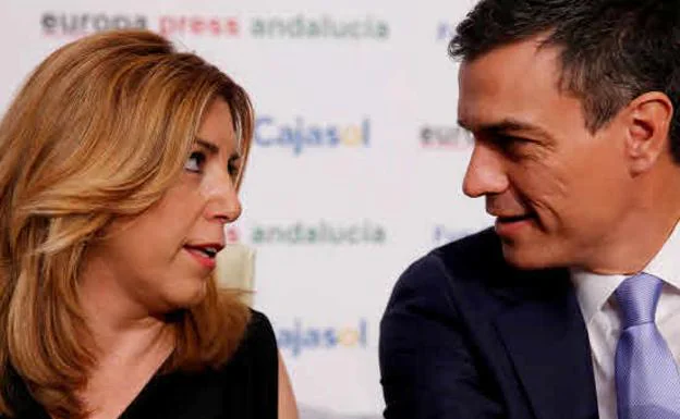 Susana Díaz y Pedro Sánchez.