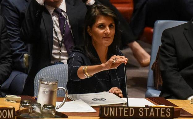 La embajadora ante Naciones Unidas, Nikki Haley.