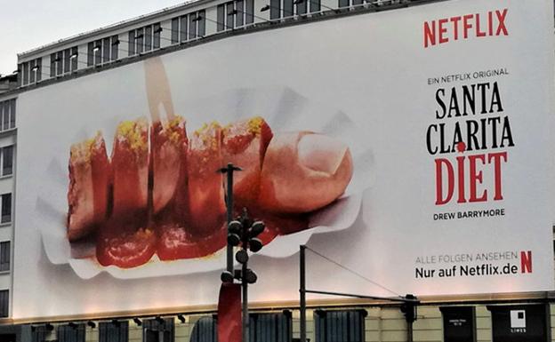 Polémico cartel de 'Santa Clarita Diet', que se retiró en Alemania.