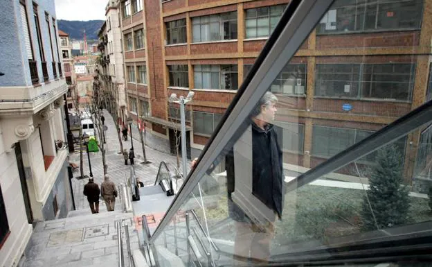 Escaleras de Solokoetxe, en el Casco Viejo bilbaíno.