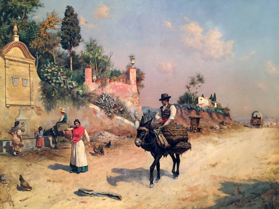 'La fuente de reding. cerca de la fuente' (c. 1880-1885), de Guillermo Gómez Gil.