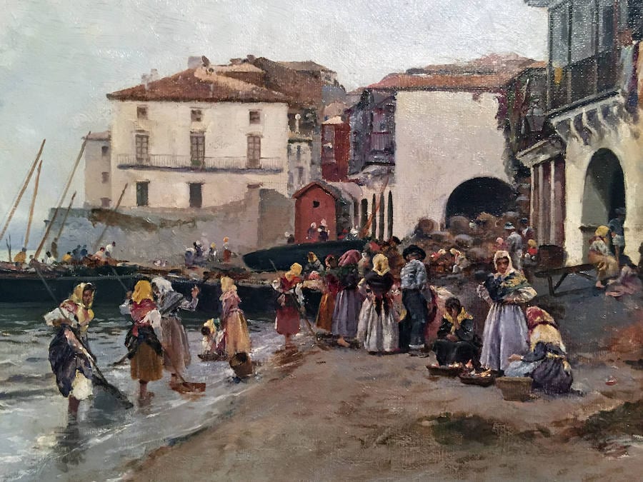 'Recogida de algas en la Ribera del Berbés. Vigo. (1892), de Juan Martínez Abades.