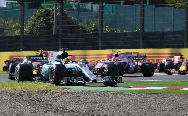 Lewis Hamilton durante la carrera.