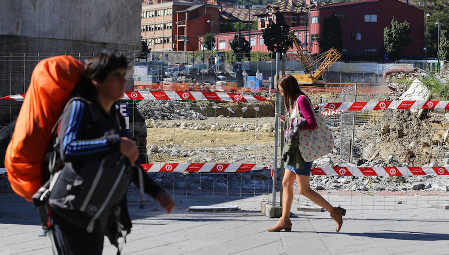 Los trabajos en la estación, de cuatro sótanos, obligarán al Ayuntamiento a eliminar aceras y extremar el celo en el tráfico durante diez meses