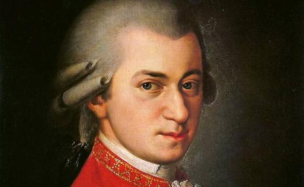 Retrato de Wolfgang Amadeus Mozart. 