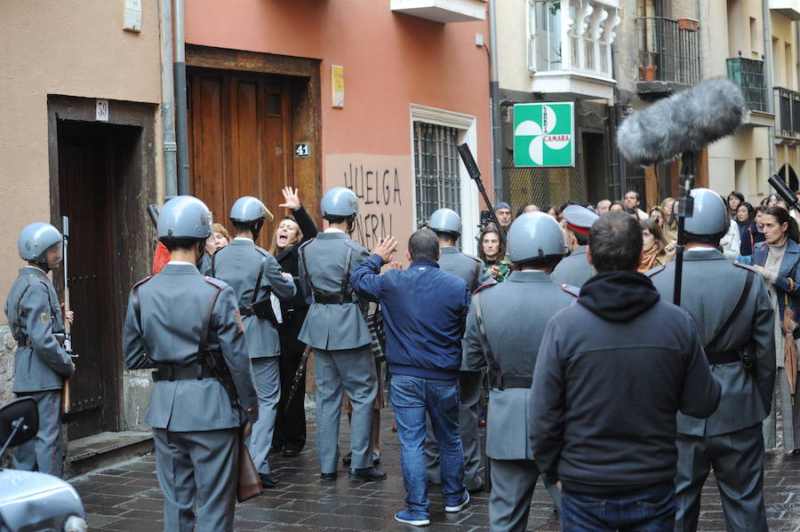 Rodaje de las secuencias más multitudinarias de ‘Vitoria, 3 de marzo’