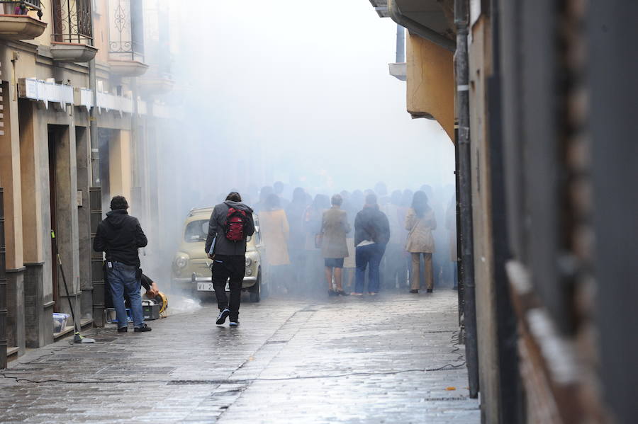 Rodaje de las secuencias más multitudinarias de ‘Vitoria, 3 de marzo’