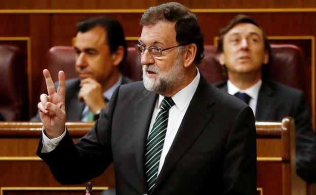 Mariano Rajoy, ayer en el pleno del Congreso de los Diputados.