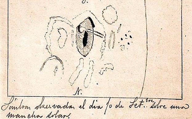 Dibujo hecho por Juan Valderrama en 1886.