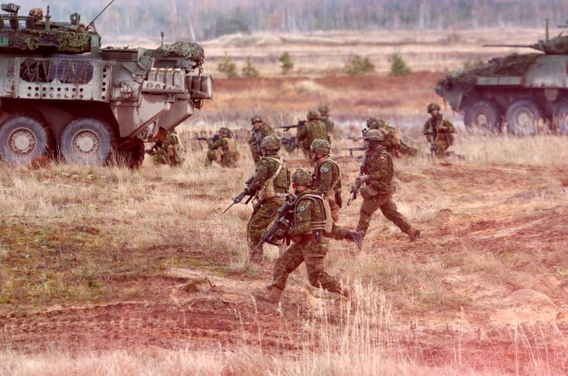 Adazi, en Letonia, acoge las maniobras multinacionales que realiza la OTAN hasta ayer domingo.