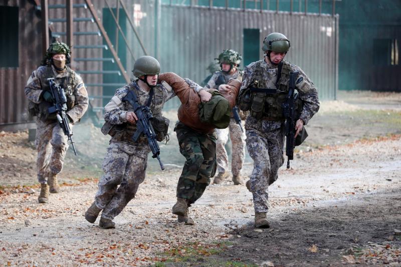Adazi, en Letonia, acoge las maniobras multinacionales que realiza la OTAN hasta ayer domingo.