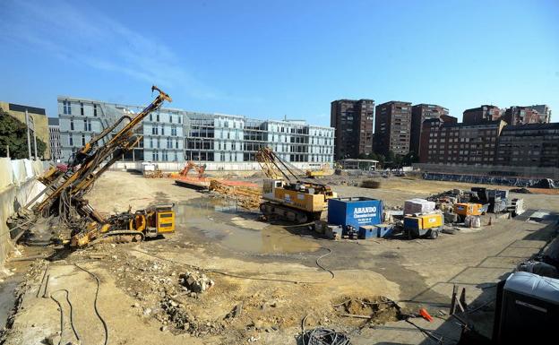 Vista de las obras en Termibus.