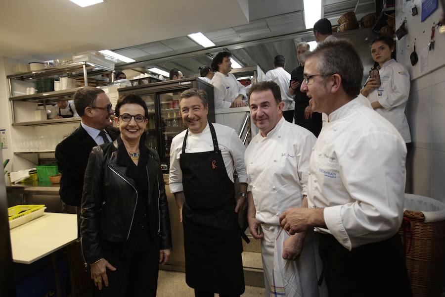 Un cuarteto de lujo formado por Carme Ruscalleda, Joan Roca, Martín Berasategui y Patxi Eceiza.