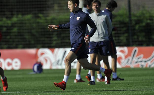 De Marcos, en un momento del entrenamiento. 