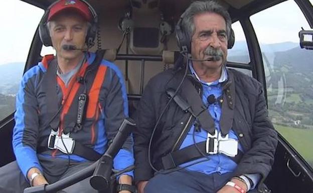 Calleja y Revilla, en pleno vuelo.