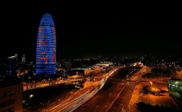Lla torre Agbar de Barcelona.