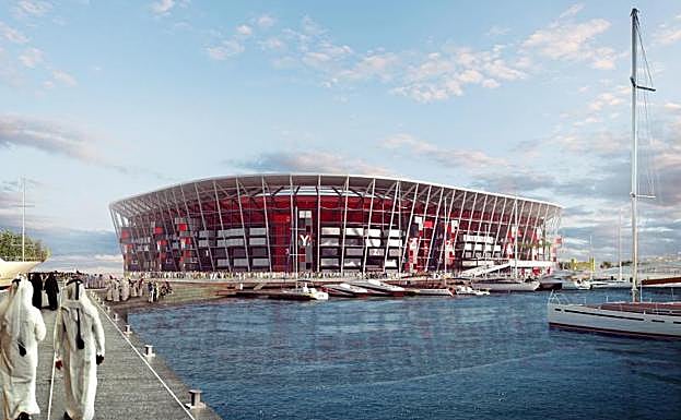 Así será el estadio Ras Abu Aboud. 