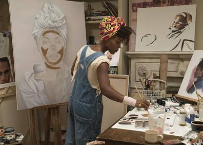 Imagen secundaria 1 - Spike Lee durante el rodaje de la película 'Nola Darling'; a continuación las dos actrices que han dado vida al personaje, Tracy Camilla Jones y DeWanda Wise.