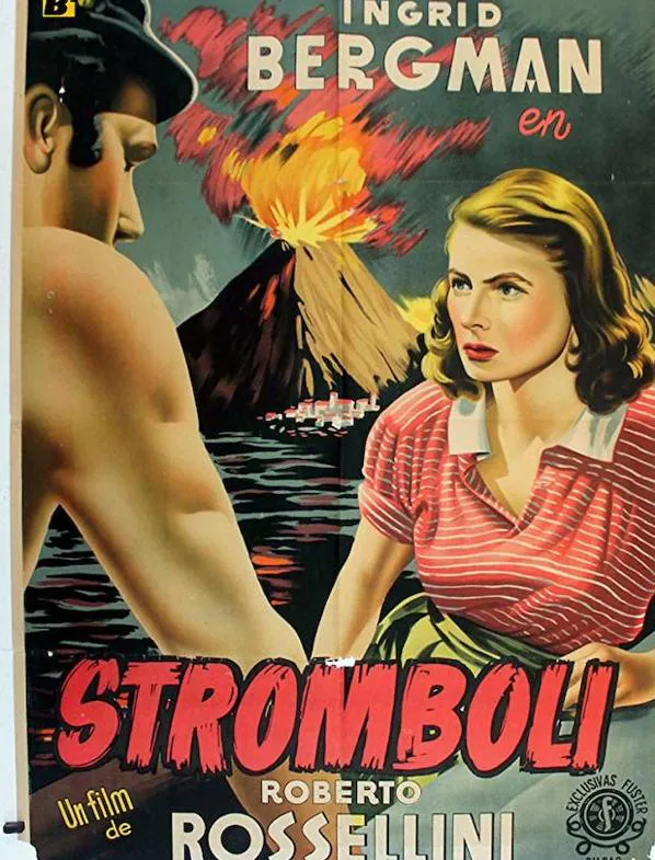 Cartel promocional de 'Stromboli' de Roberto Rosellini.