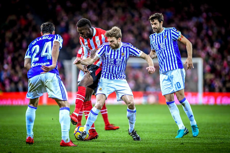 Las mejores imágenes del partido entre los dos equipos vascos.