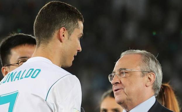 Cristiano Ronaldo y Florentino Pérez.
