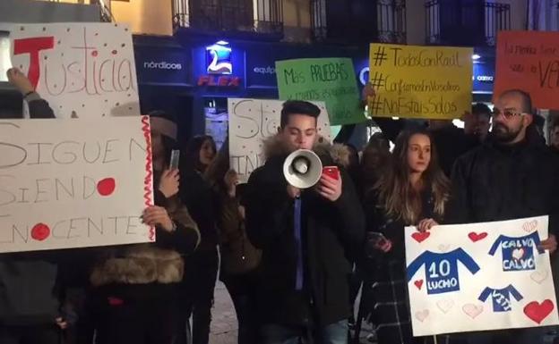 Un momento de la concentración celebrada en Aranda.