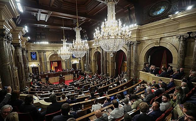Interior del Parlament catalán.