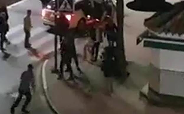 Un momento de la pelea.