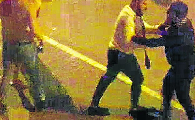 Imagen de uno de los enfrentamientos que se produjeron. 