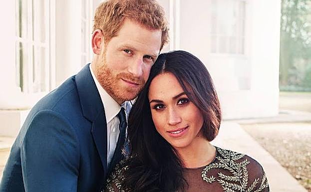 El príncipe enrique y la actriz Meghan Markle, en una foto tras el anuncio de su compromiso.