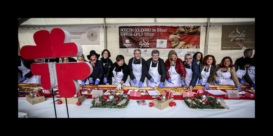 La Plaza Nueva se empacha con 500 kilos de Roscón Solidario