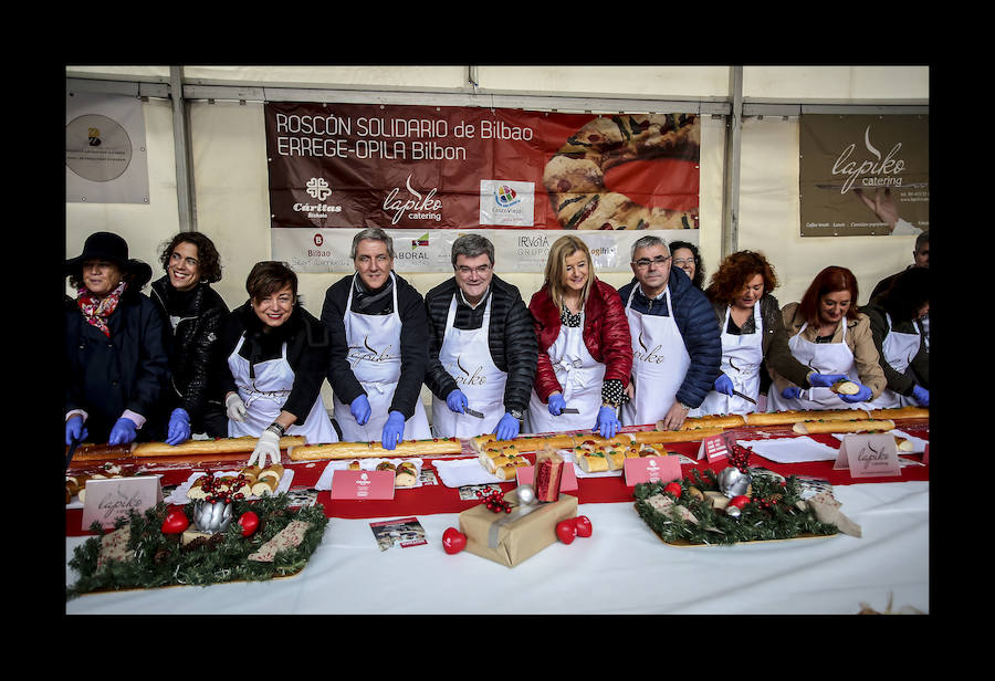 La Plaza Nueva se empacha con 500 kilos de Roscón Solidario