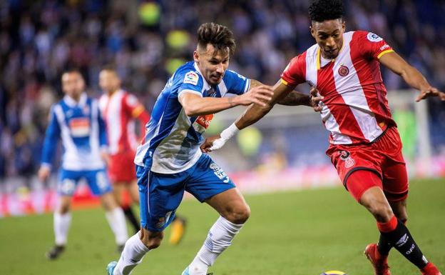 El delantero paraguayo del Espanyol Hernán Pérez, en un partido reciente. 