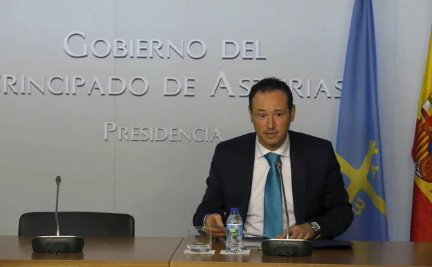 Guillermo Martínez durante la rueda de prensa de este miércoles tras la reunión del Consejo de Gobierno.