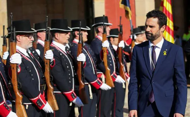 Roger Torrent, ayer en el Parlament.